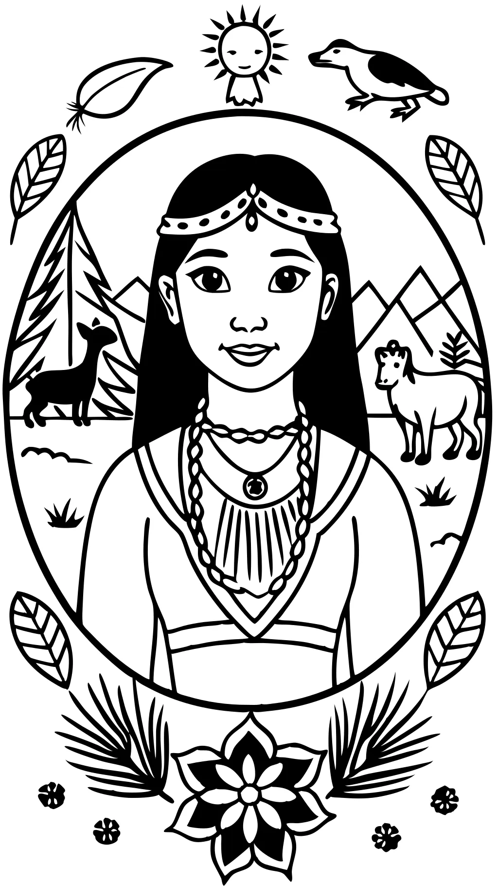 coloriages Pocahontas